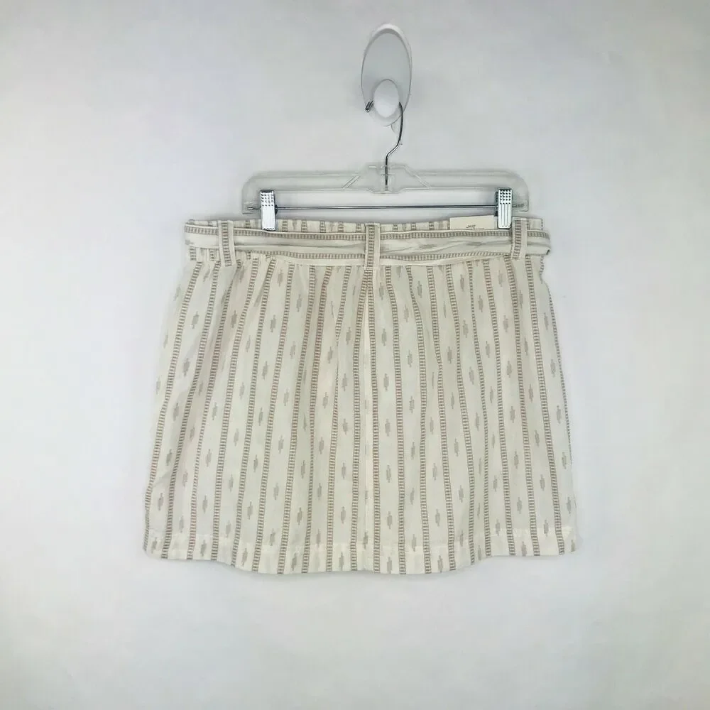 Old Navy  Skirt Women Size Large Woven Tie White Belted Cotton A-line Boho
